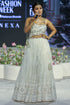 Off White Embroidered Choli And Sharara With Lehenga